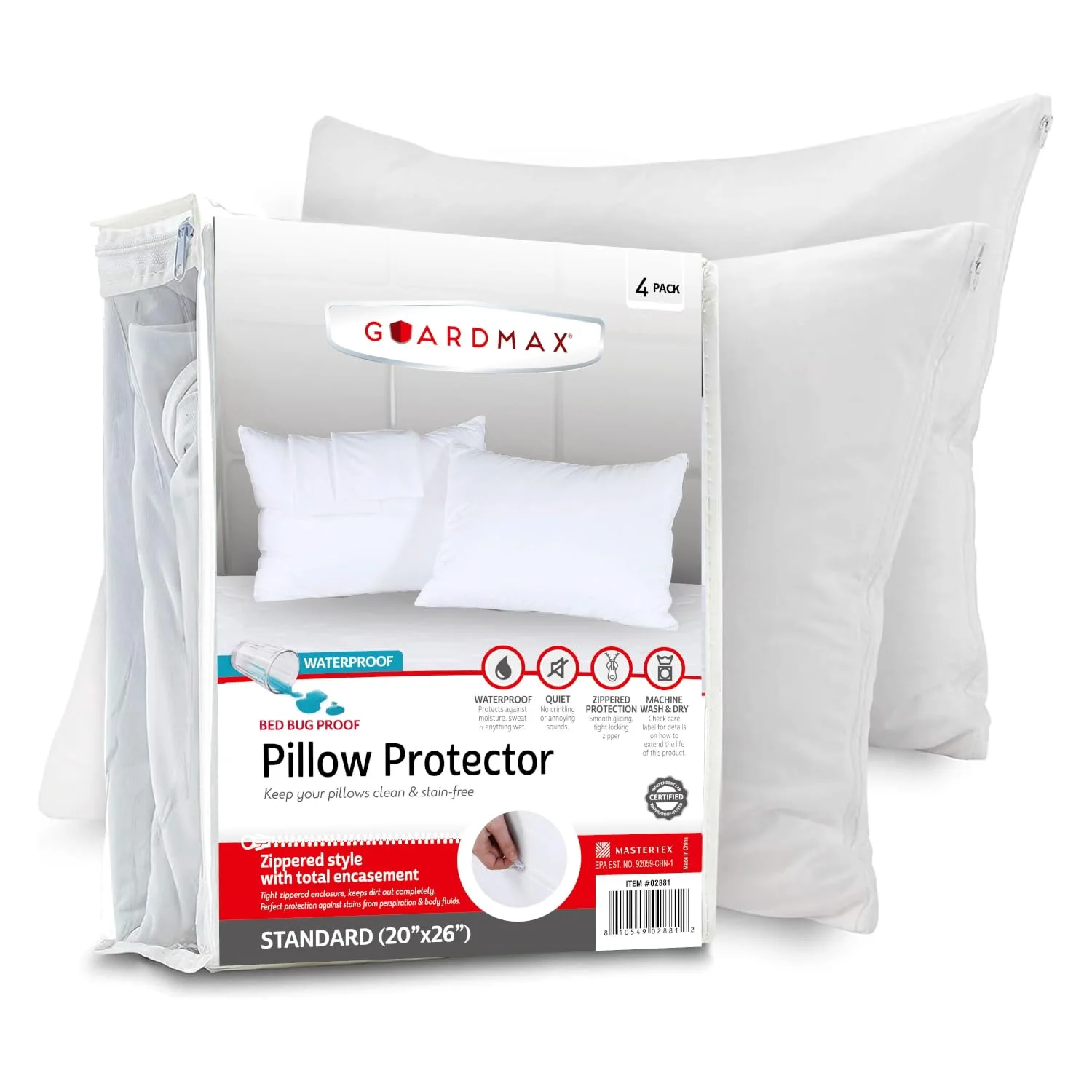 Guardmax Zippered Pillow Protectors