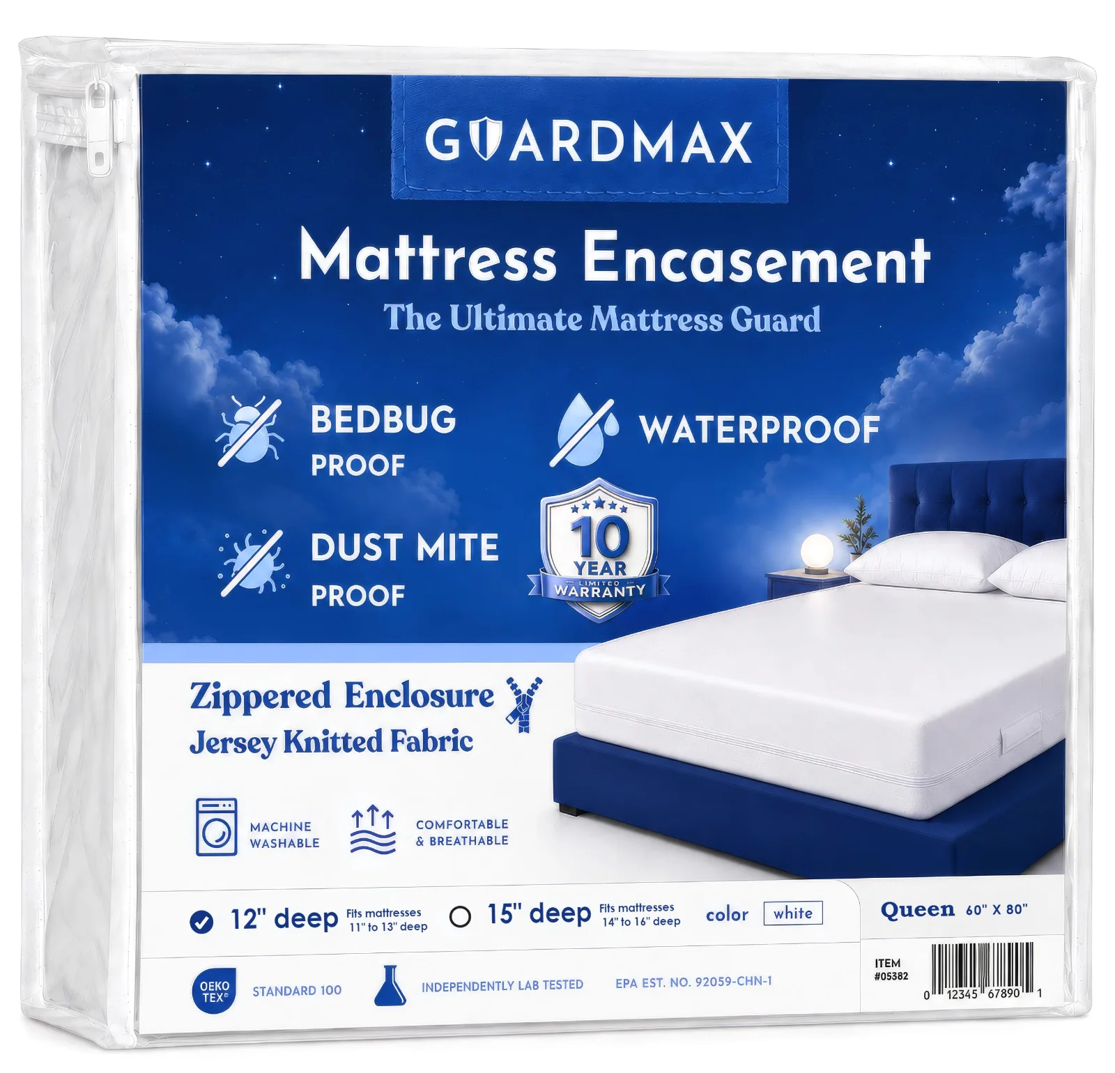 Guardmax Zippered Mattress Cover