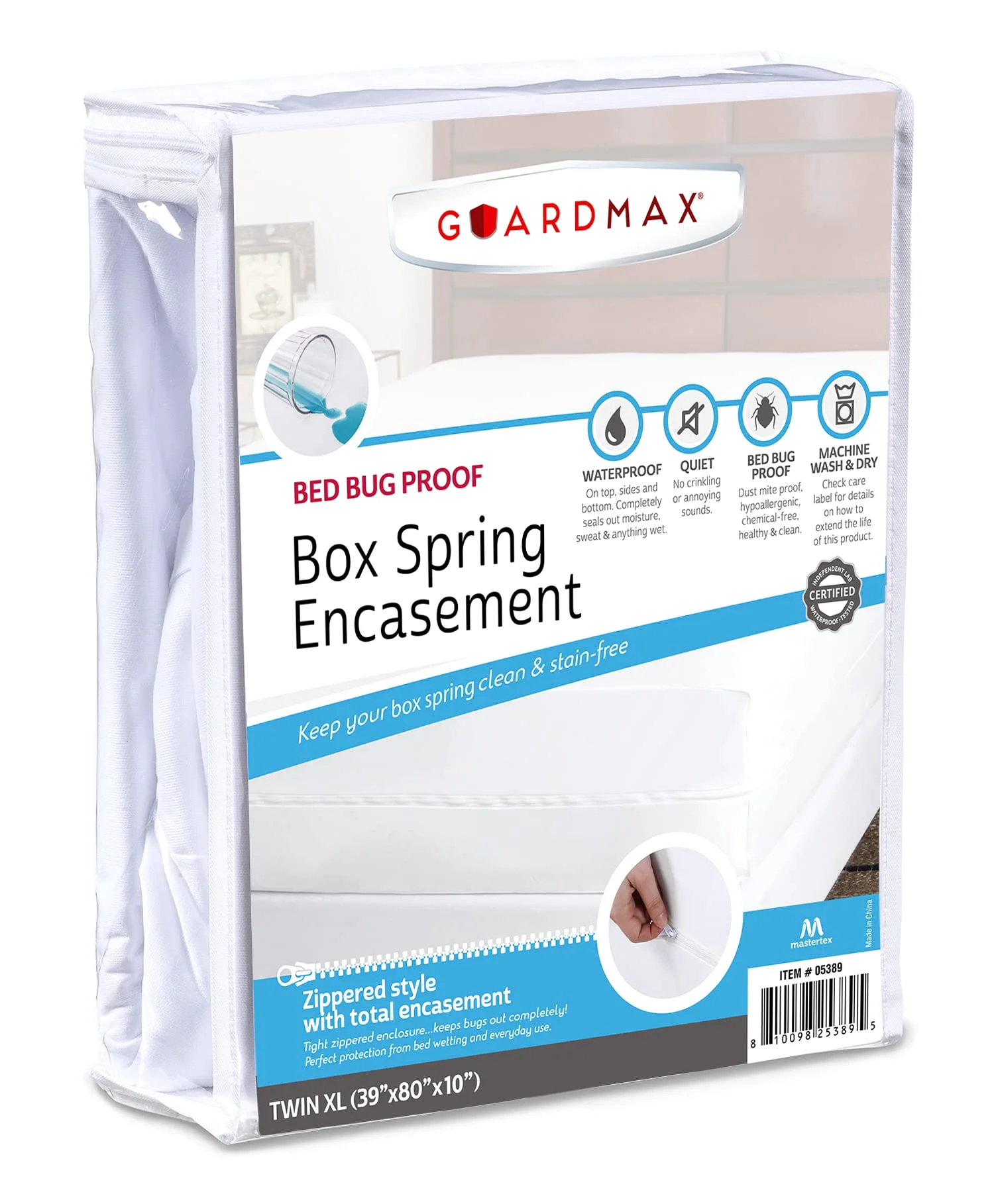 Guardmax Zippered Box Spring Cover