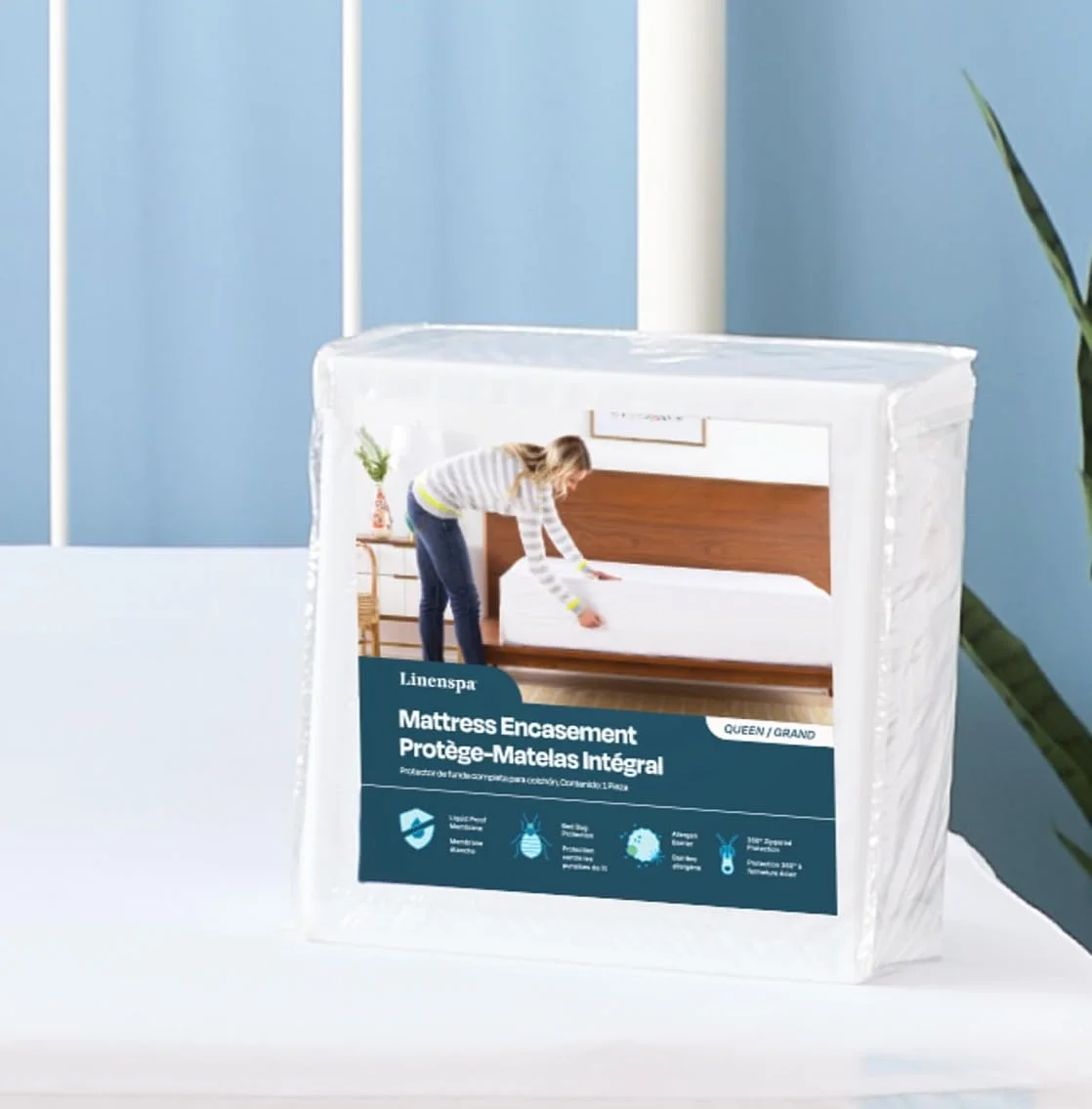 Linenspa Zippered Waterproof Mattress Encasement