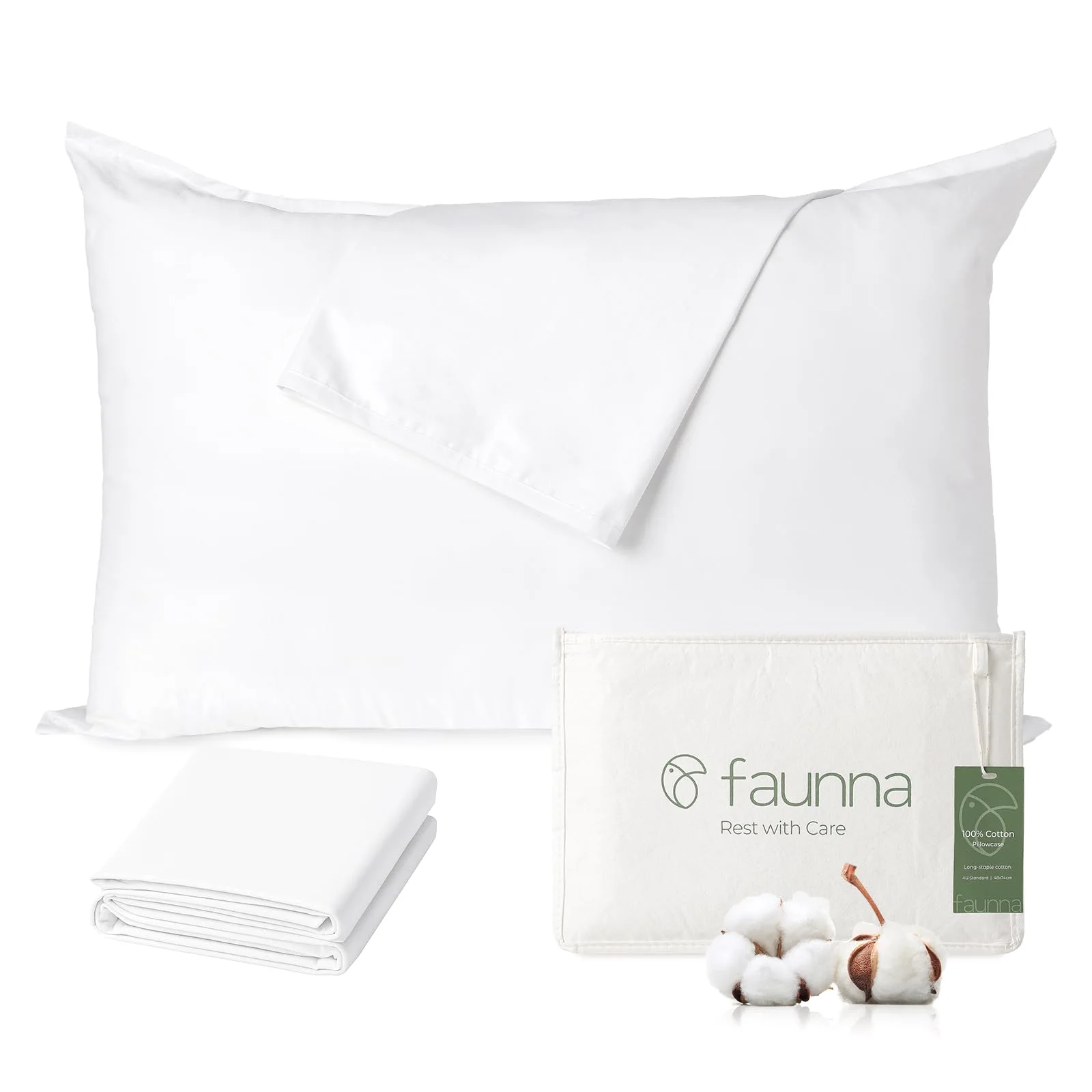 FAUNNA Cotton Pillow Protectors