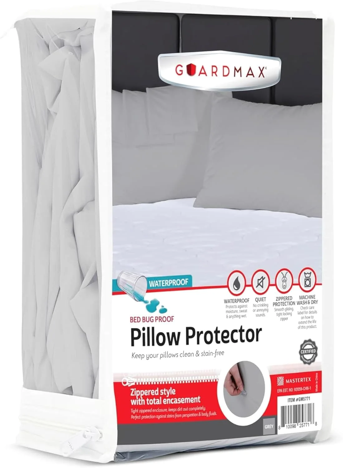 Guardmax zippered pillow protector